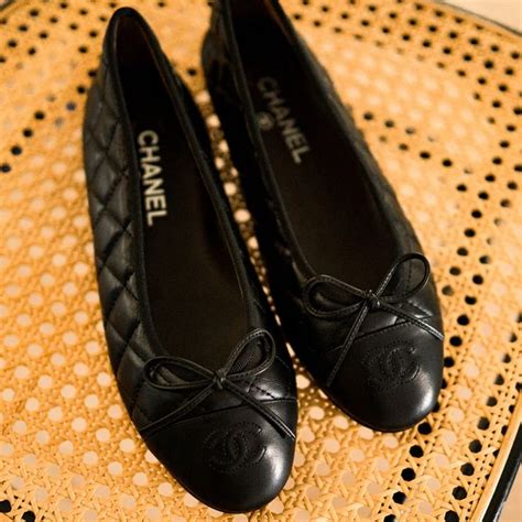 chanel balarinas|chanel ballerina flats black.